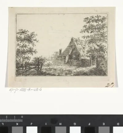 Landschap met een boerderij