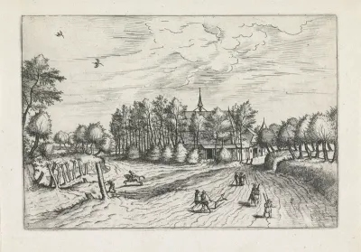 Landschap met een boerderij