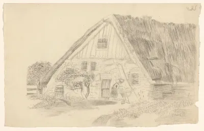 Landschap met een boerderij