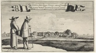 Landschap met een boerenpaar