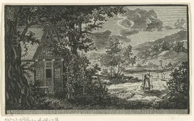 Landschap met een boerenwoning