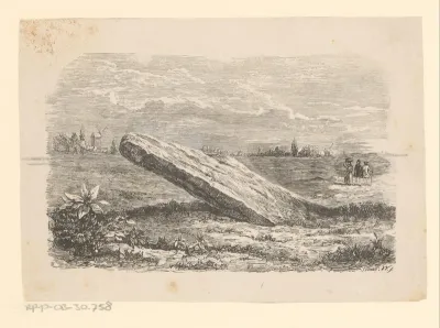 Landschap met een diagonale steen