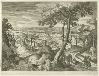Landschap met een galg