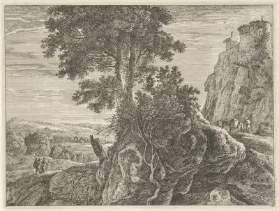 Landschap met een grote boom