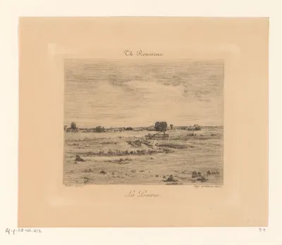 Landschap met een hek in het midden