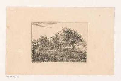 Landschap met een herder aan het water