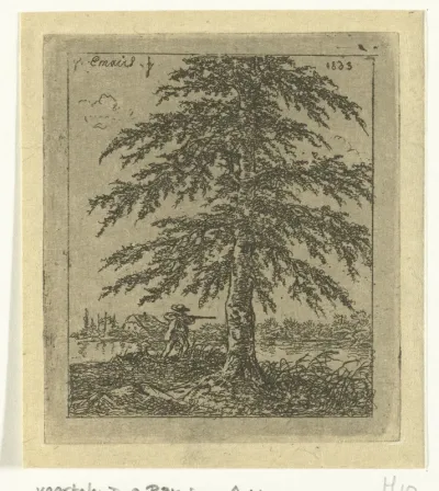 Landschap met een jager
