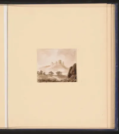 Landschap met een kasteelruïne