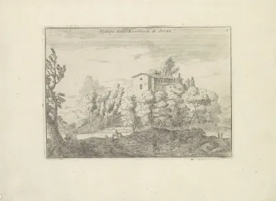 Landschap met een kerk