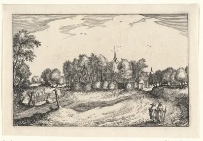 Landschap met een klooster