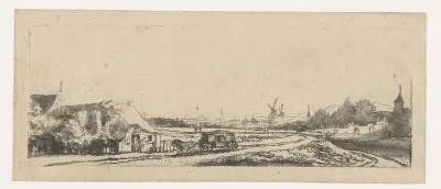 Landschap met een koets
