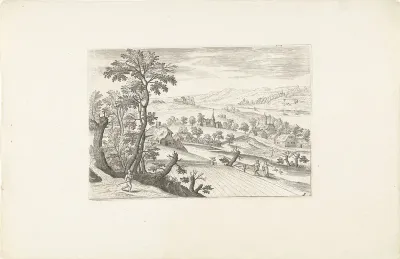 Landschap met een korenveld
