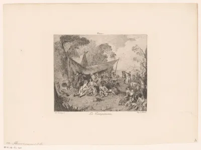 Landschap met een legerkamp
