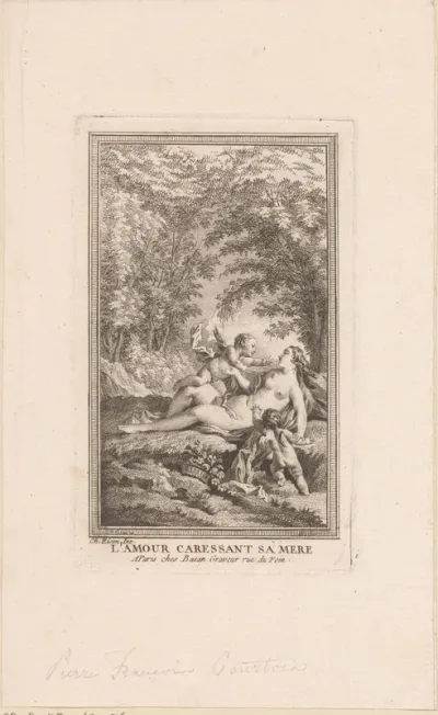 Landschap met een liggende Venus en twee putti