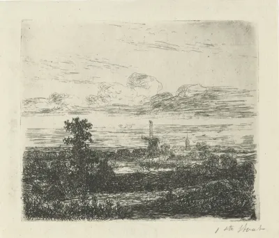 Landschap met een molen