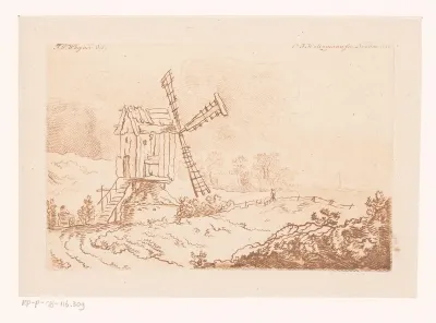 Landschap met een molen