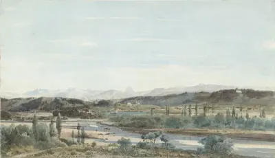 Landschap met een rivierdal in Zuid Frankrijk