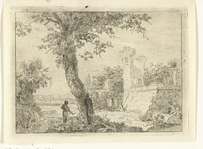 Landschap met een ruïne