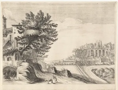 Landschap met een ruïne