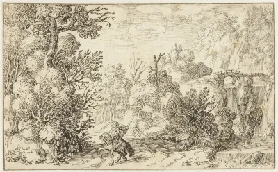 Landschap met een ruiter