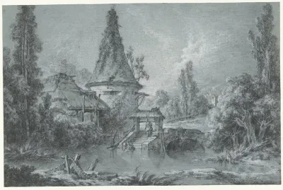 Landschap met een toren, in de omgeving van Beauvais