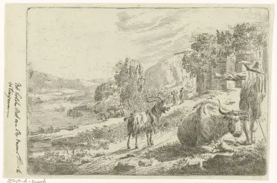 Landschap met een veehoeder