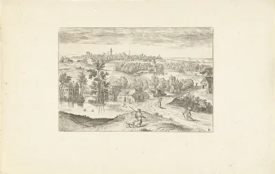 Landschap met een vijver
