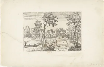 Landschap met een vijver