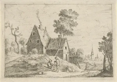 Landschap met een woning