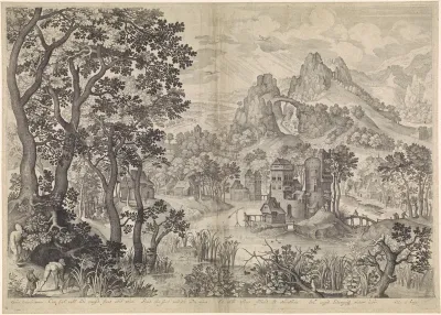 Landschap met eendenjacht