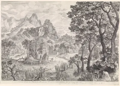 Landschap met eendenjacht