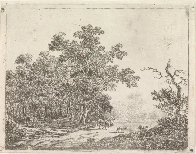 Landschap met eik en vee