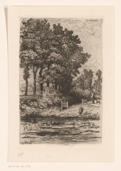 Landschap met eiken bij Noord Deurningen