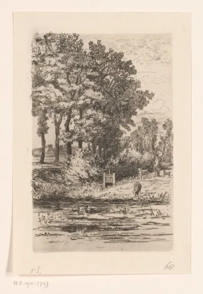 Landschap met eiken bij Noord Deurningen