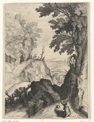 Landschap met Elia en de engel