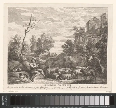 Landschap met fluitspelende herder