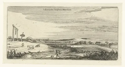 Landschap met galgenveld bij Haarlem