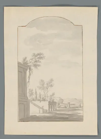 Landschap met gebouwen