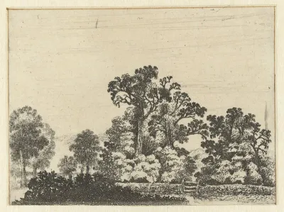 Landschap met gesloten hekje