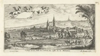 Landschap met gezicht op Corbeil