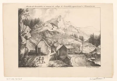 Landschap met gezicht op de molen van Corandelin