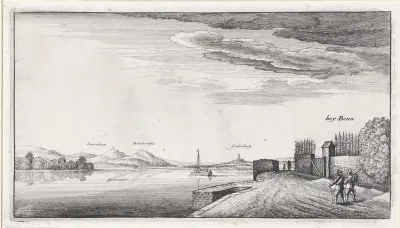 Landschap met gezicht op de Rijn bij Bonn