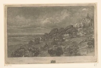 Landschap met gezicht op Hoch-Elten