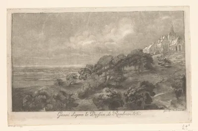 Landschap met gezicht op Hoch-Elten