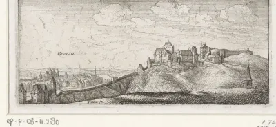 Landschap met gezicht op Passau
