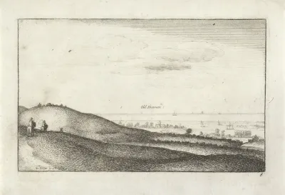 Landschap met gezicht op Shoreham