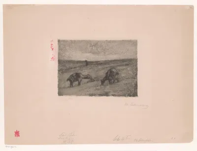 Landschap met grazende geiten