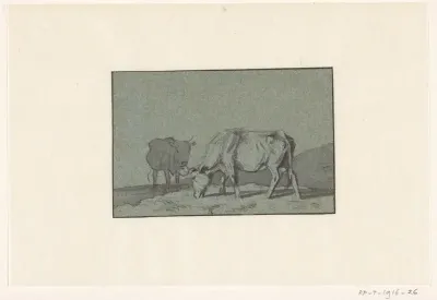 Landschap met grazende koeien