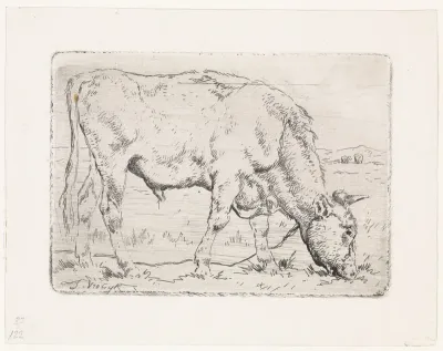 Landschap met grazende stier