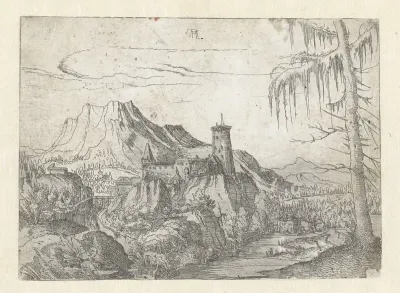 Landschap met groot kasteel